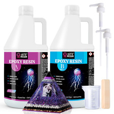 Epoxy Resin Kit,1 Gallon Bubble Free  Crystal Clear Epoxy Resin for Casting, DI