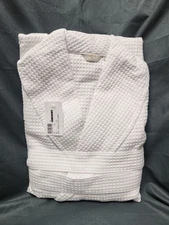 Frette Waffle Shawl Collar Bathrobe Cotton White Size XL NEW WITH TAGS!