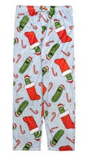Rick and Morty Merry Pickle Rick Silky Fleece Lounge Pants, Grey