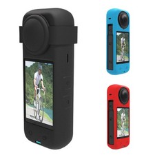 Soft Silicone Protective Case Cover Shell with Lens Cap Cover for Insta360 X4