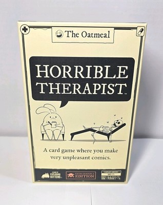 Horrible Therapist Card Game Extra Horrible Edition Explicit 17+ The Oatmeal NEW