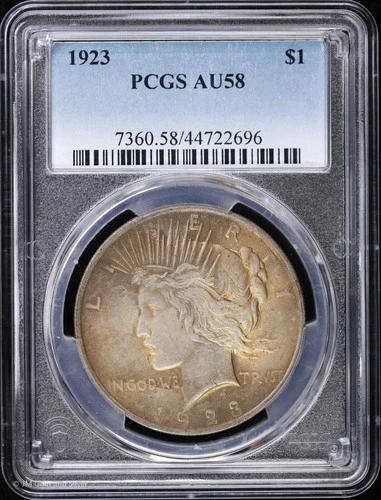 1923-P $1 Peace Silver Dollar PCGS AU 58