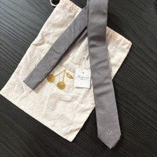 NWT Bonpoint Boys Necktie Gray Made In Italy