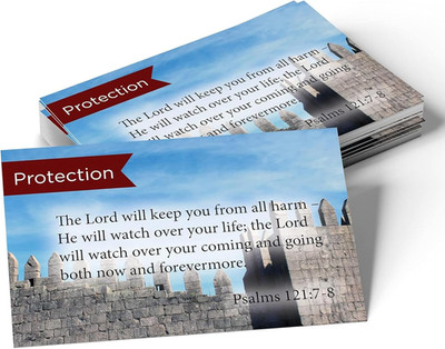 Pass It on Scripture Cards, Protection, Psalm 121:78, Pack of 25 Inspirational B