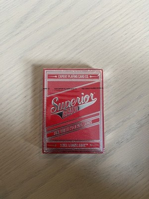 Superior Brand Skull & Bones V2 Red and Silver Playing Cards