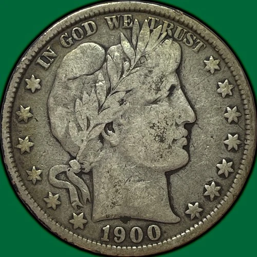 1900 Barber Half Dollar Near Very Fine XF/VF++ Coin #32395