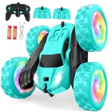 Remote Control Car, Stunt RC Cars, 2.4GHz Double Sided 360 Flips RC Mintgreen