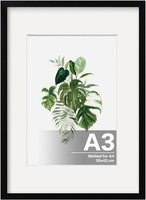 Bilderrahmen A3 30X42 Cm Mit Plexiglas FüR Fotos Zertifikate Poster Schwarz