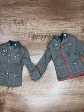 1/6 SCALE WW2 GERMAN GREEN COLLAR TUNIC WEHRMACHT DAMADGED