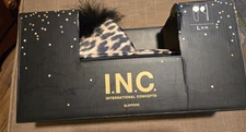 I.N.C. Cheetah Ladies Slip-on Slippers Cheetah/Leopard Print Small (9-10) Large