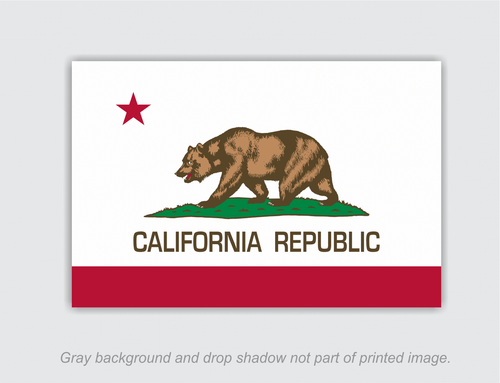 California State Flag Decals Stickers - 3.5" x 5.25" - Picture 2 of 2