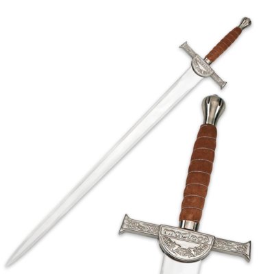 Highlander Macleod Scottish Sword 50.5in Ornate Broadsword Claymore & Sheath