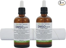 2X DMSO 99.9% Pharma Grade Ingredients | Low Odor - Dimethyl Sulfoxide Liquid |