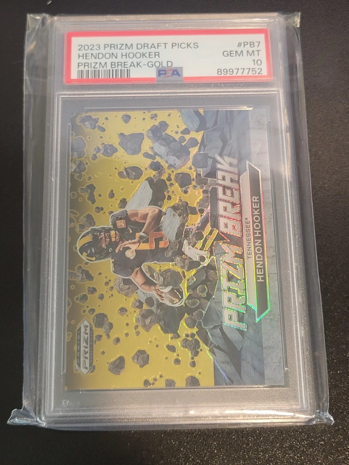 Hendon Hooker Panini Prizm Draft Picks Prizm Break #PB7 Gold