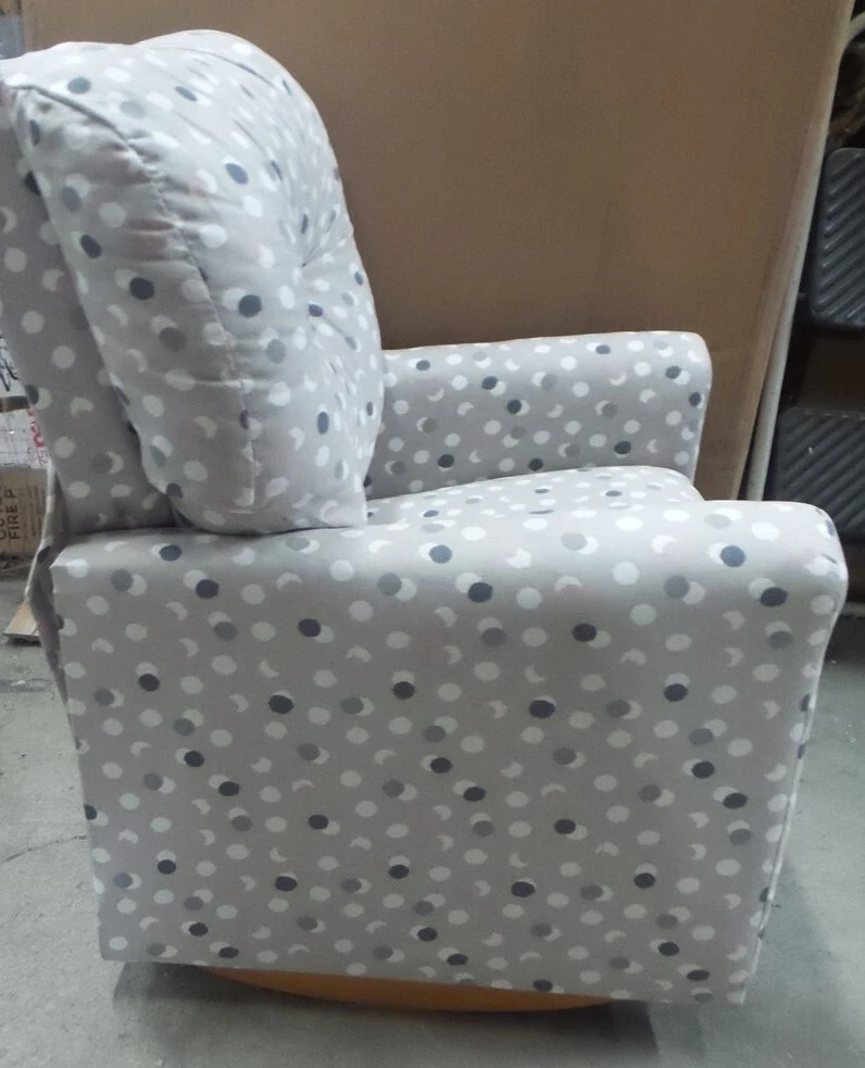 Dozydotes 15015 Contemporary Kids Rocker Recliner Chair Free Dot French Grey