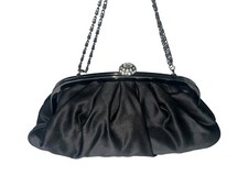 Vintage Womans Evening Clutch, Handbag Black