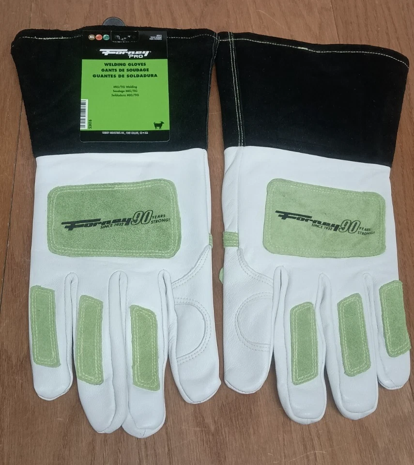 Lote de 3: Guantes de soldadura de piel de cabra multiusos Forney Pro para hombre XL (3 pares) Foto 3 de 4