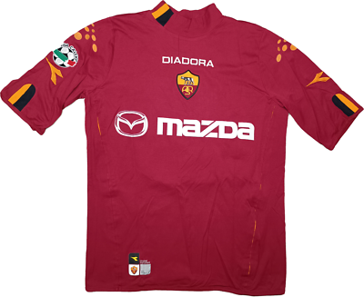 maglia calcio vintage AS Roma De Rossi #27 Mazda Diadora 2003 2004