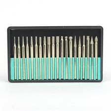 20PC Diamond Point Bit Set Grinder Burr Rotary Tool Glass Stone Ceramic - 19401
