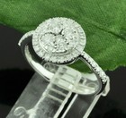 14k Solid White Gold ladies Natural Diamond cluster Ring April Birthstone 0.40ct — photo 5