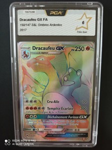 Carte Pokemon Dracaufeu Gx Secrete 150 147 Full Art Ultra Rare Fr Grade Ebay