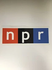 Set Of 2 National Public Radio NPR Bumper Sticker Decal  Laptop Phone 3"X1"