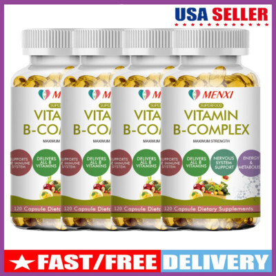 Vitamin B Complex Supplement Capsules- Support Skin Health, Enhance Immunity USA