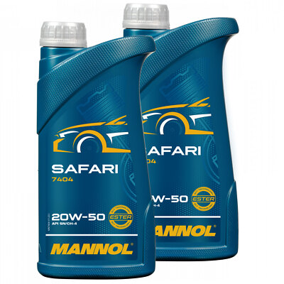 MANNOL Motoröl 20W-50 Safari API SN/CH-4 2 Liter Youngtimer Oldtimer Motorenöl