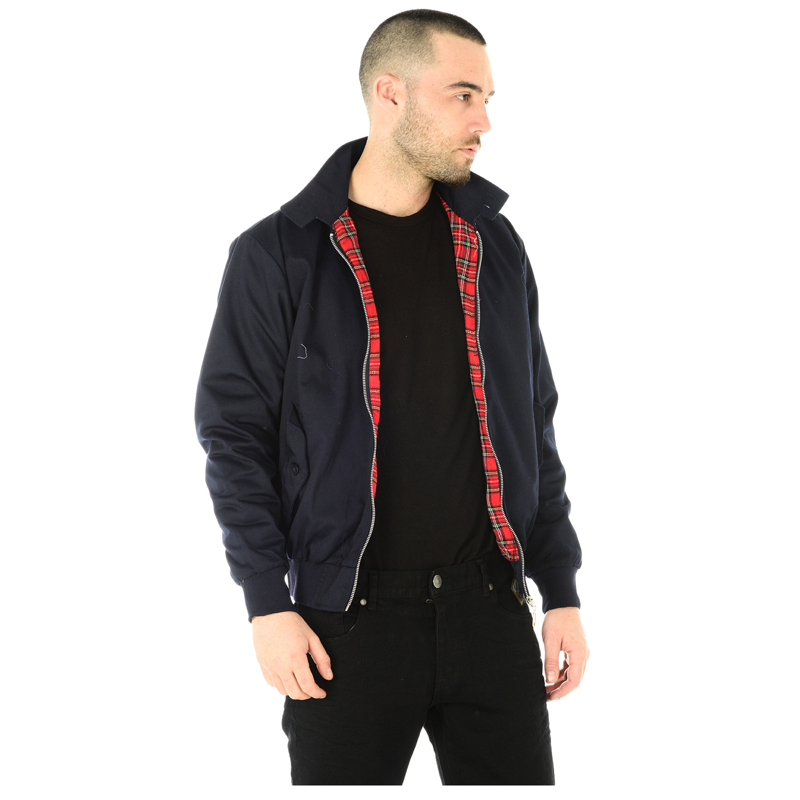 VINTAGE HARRINGTON JACKET MENS CLASSIC RETRO SCOOTER 1970'S BOMBER MOD ...