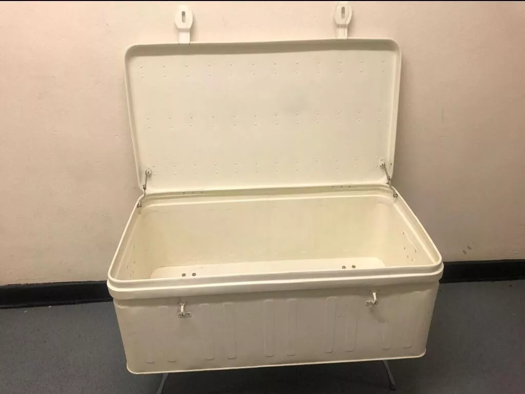 Storage Box Habitat Trunk Toy Blanket Trunk Bespoke Upcycled Chrome Legs