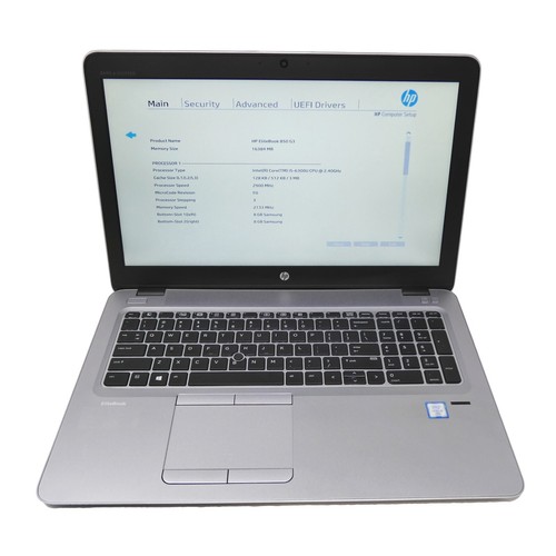 HP EliteBook 850 G3 Laptop- 15.6" Intel Core i5-6200U 2.2GHz 8GB DDR4 No OS/SSD