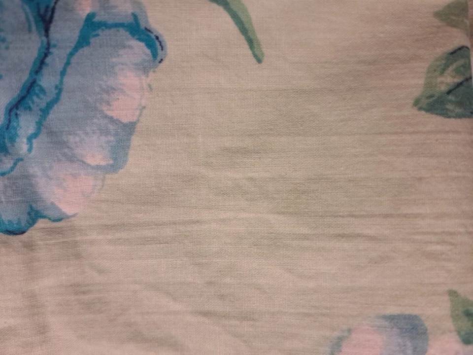 Liz Claiborne KING 1 Sábana Plana 3 Fundas de Almohada Floral 100% Algodón Percal Volantes Foto 4 de 4