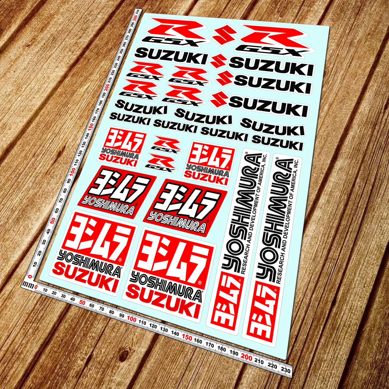 To fit Suzuki GSXR sticker set 29 decals gsx-r 600 1000 yoshimura 750 ...