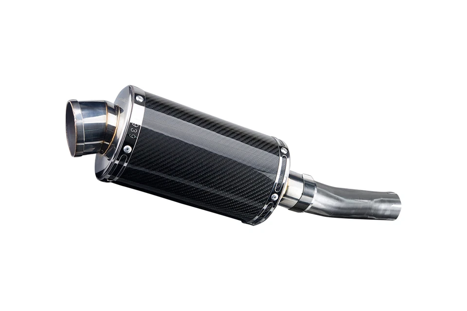 本田 CBR500R 2013 - 2021 一脚蹬 9 英寸椭圆形碳排气消声器套件 — 第 4/4 张图片