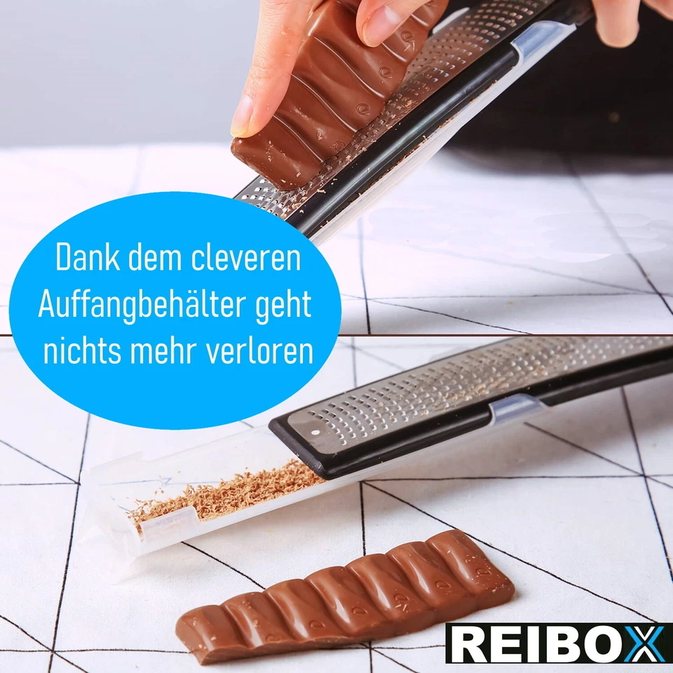 REIBOX Käse Reibe Zester Parmesan Hobel Schokoladen Zitronen Muskatnuss Raspel - Bild 4 von 4
