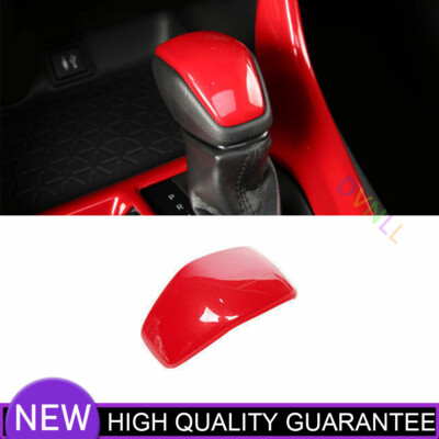 Central Control Shift knob Cover Trim Fit For Toyota RAV4 2019-2022 Bright Red