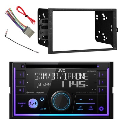 JVC KW-R950BTS 2 DIN Bluetooth CD Radio, GM Install Kit, Harness,Antenna Adapter