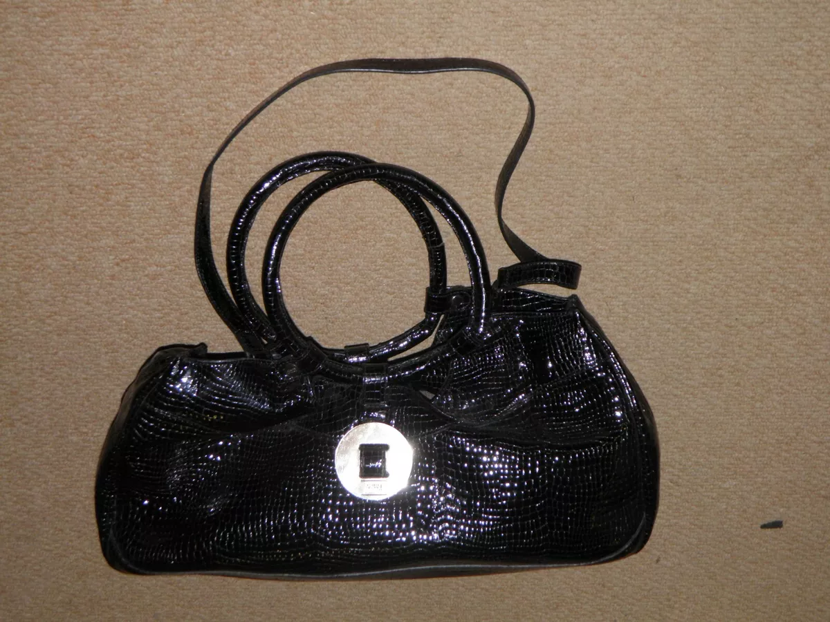 Armani Collezioni Ladies Black Crocodile Leather Bag eBay
