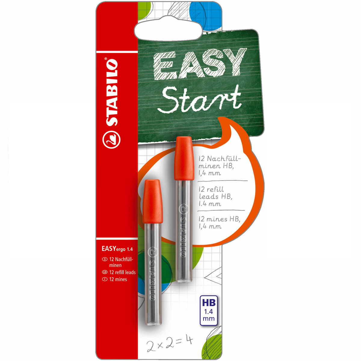 Ergonomic Mechanical Pencil STABILO EASYergo Refill Leads Pack of  x