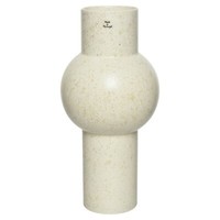Deko-Vase Blumenvase Vase Tischvase Steingut Creme H 38 Cm