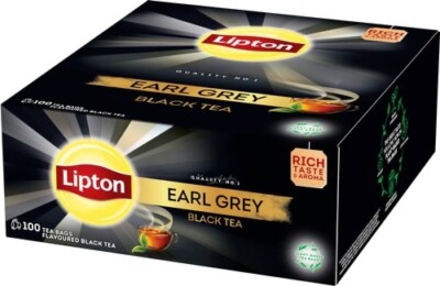 Lipton Black Tea Rich Earl Grey Schwarzer Tee Frühstück Abendessen 100 Teebeutel