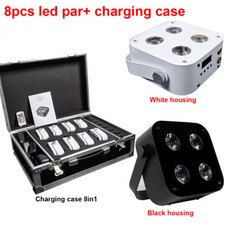 8PCS 4 18W RGBWAUV 6in1 led IR wireless battety uplights wedding DJ party event
