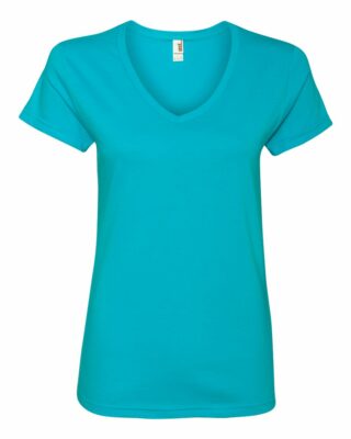2-Pack Anvil - Women’s Lightweight V-Neck T-Shirt - 88VL (Med, Lrg, XL ...
