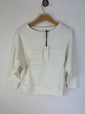 Women's Elisabetta Franchi Jeans Cream Sweater - Size 42 / UK10