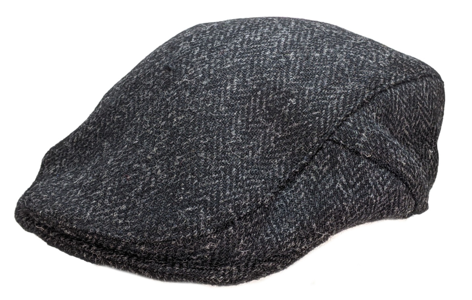 Carbón Espiguilla Tejido a Mano Harris Tweed Hombre Tartán Escocés Boina Baker