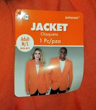 Chaqueta Payaso Arte Pop Proxeneta Naranja Abrigo Blazer Disfraz Halloween XS, S/M, M/L, XL