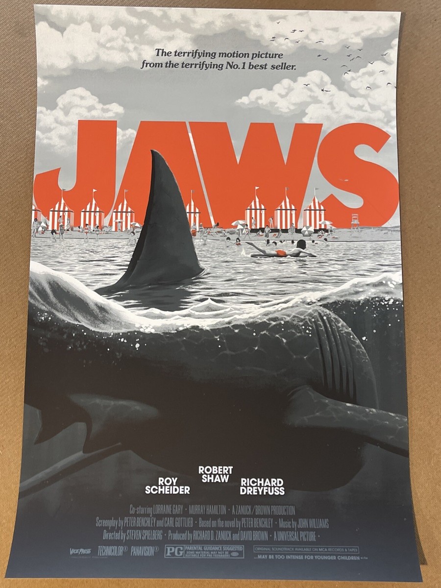 Jaws Variant Art Print Poster Florey Bottleneck /100 Limited