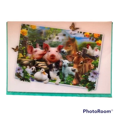 - Superbe Carte - Lenticulaire Animaux - Impression 3 D - Toutes Occasions - Photo 1/2