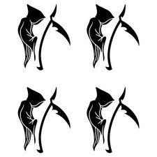 Small Grim Reaper Vinyl Decals Phone Laptop Window Stickers Sheet