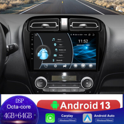 4G+64GB Android GPS Navi Autoradio CarPlay DSP Für Mitsubishi Mirage Space Star